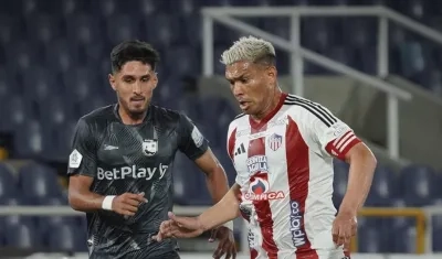 Teófilo Gutiérrez durante el juego contra Atlético. 
