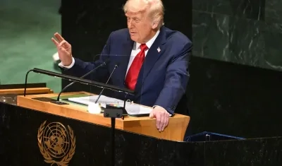 Donald Trump, presidente de Estados Unidos, durante su intervención en la ONU.