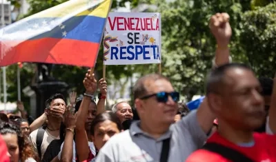 Marcha en respaldo al presidente de Venezuela, Nicolás Maduro.