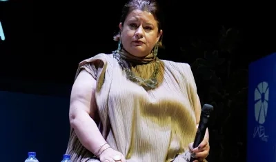 Luz Lancheros durante el conversatorio 'Enseñando hoy para el futuro'. 