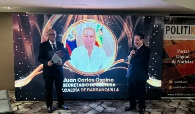 Juan Carlos Ospino durante la gala.