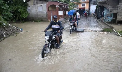 Fuertes lluvias en Haití por el huracán Melissa.