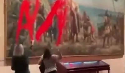 Imagen del ataque contra el cuadro.