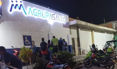 Puesto Agrupasalud, ubicado en la prolongación de Murillo. 