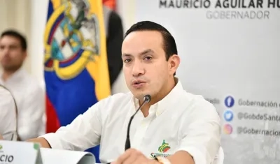 El exgobernador de Santander, Nerthink Mauricio Aguilar Hurtado.