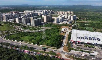 Panorámica de la urbanización Alameda del Río, en Barranquilla. 