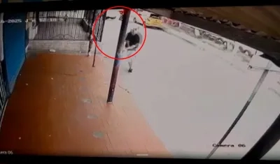 Momento en que se presentó la balacera en el barrio Bellavista, en Malambo. 