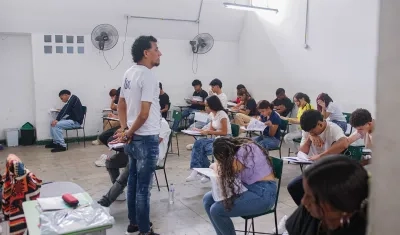 Aula de clase en Soledad.