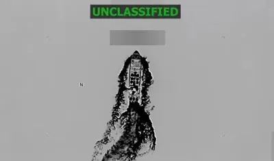 Supuesto buque del ELN cuando fue atacado por Estados Unidos.