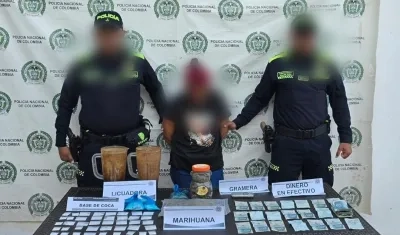 Mujer capturada en Mompox. 