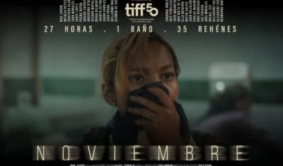 Afiche de la película 'Noviembre', basada en la toma al Palacio de Justicia. 