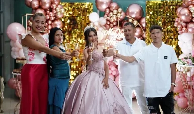 Celebración de uno de los quinceañeros.