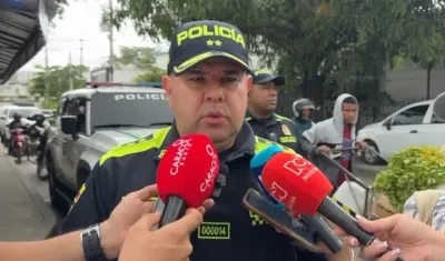 General Gelver Yecid Peña, comandante de la Policía de Cartagena. 