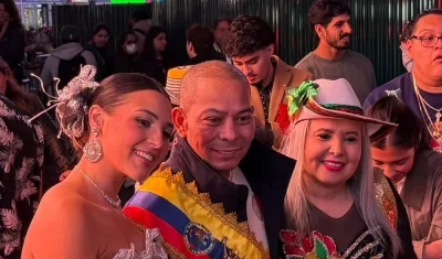 La Reina del Carnaval 2026, Michelle Char y el secretario de Cultura y Patrimonio, Juan Carlos Ospino.