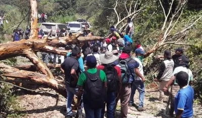 Familias desplazadas por la violencia.