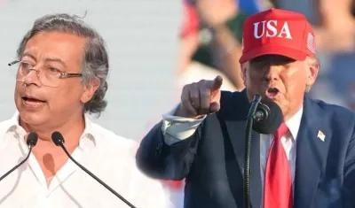 El Presidente Gustavo Petro y Donald Trump.