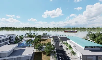 Render Estación de Guardacostas de Barranquilla.