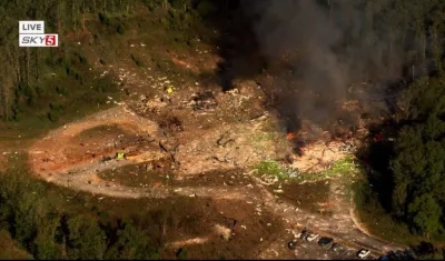 Lugar donde se registró la explosión. 