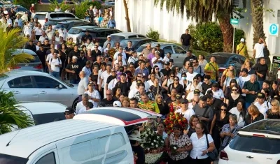 El cortejo fúnebre para darle el último adiós a Edwin ‘Guayacán’ Madera.