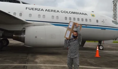 Imagen del avión presidencial. 