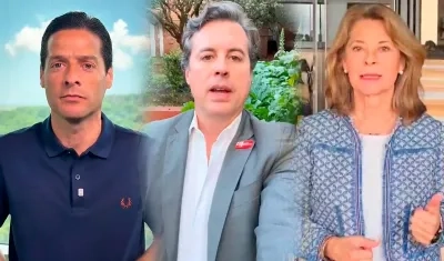 Mauricio Gómez Amín, Juan Manuel Galán y Marta Lucía Ramírez.