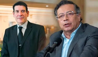 El abogado Mauricio Gaona y el Presidente Gustavo Petro.