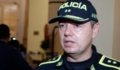 El general Edwin Urrego, comandante de la Policía Metropolitana de Barranquilla.
