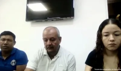 Los tres imputados durante las audiencias preliminares. 