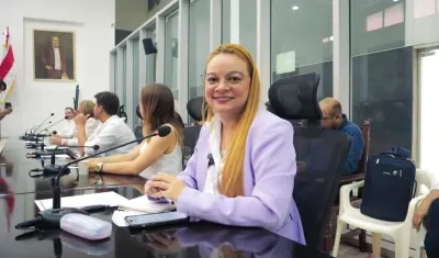 La diputada Alejandra Moreno.