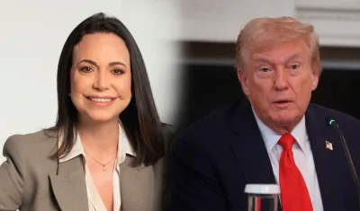 María Corina Machado y Donald Trump.
