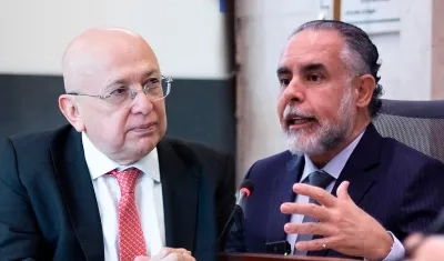 MinJusticia Eduardo Montealegre y ministro del Interior, Armando Benedetti