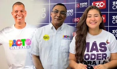 Recer Lee Pérez, Antonio Bohórquez y Andrea Vargas.