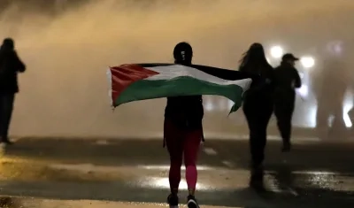 Protestas propalestina en Bogotá.