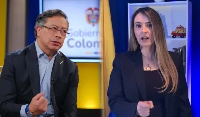 El Presidente Gustavo Petro y la precandidata Paloma Valencia.