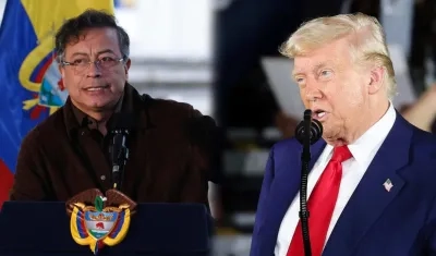 El Presidente Gustavo Petro y Donald Trump.