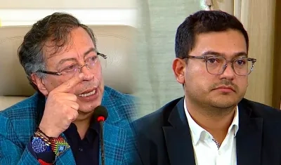 El Presidente Gustavo Petro y el Viceministro de Agua, Edward Libreros.