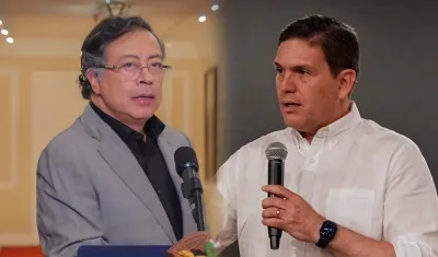 El Presidente Gustavo Petro y el precandidato Juan Carlos Pinzón.