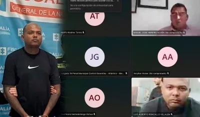 Eduar Alfonso Castro cuando fue recapturado ayer y durante la audiencia de este miércoles. 