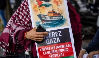 Protesta por Gaza tras detención de la flotilla.