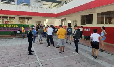 Puesto de votación en Baranoa