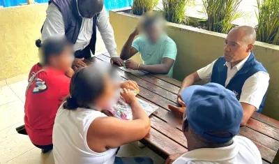 Las personas rescatadas.