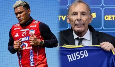 Teófilo Gutiérrez y Miguel Ángel Russo.