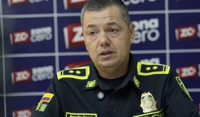 El general Edwin Urrego, comandante de la Policía Metropolitana de Barranquilla.