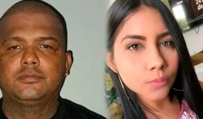 Eduar Alfonso Daza Castro, presunto feminicida; y la víctima Kelly Jhoana De Arco.
