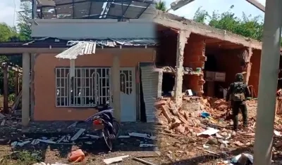 Viviendas destruidas en zona rural de Jamundí.