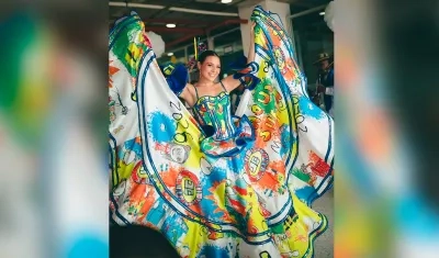 Vestido creado por los niños.