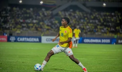 Miguel Agámez, mediocampista del Junior. 