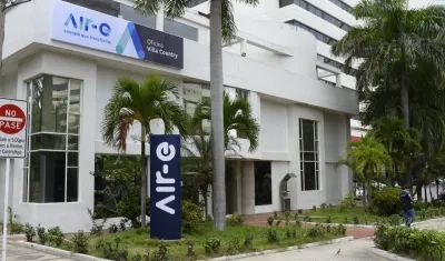 Fachada de una oficina de Air-e en Barranquilla. 