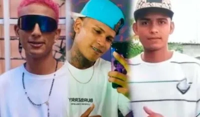 Kevin David Burgos Rodríguez, Aly David Suárez y Anderson David Torres.