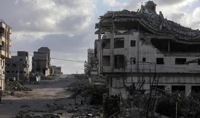 Destrucción en Gaza.